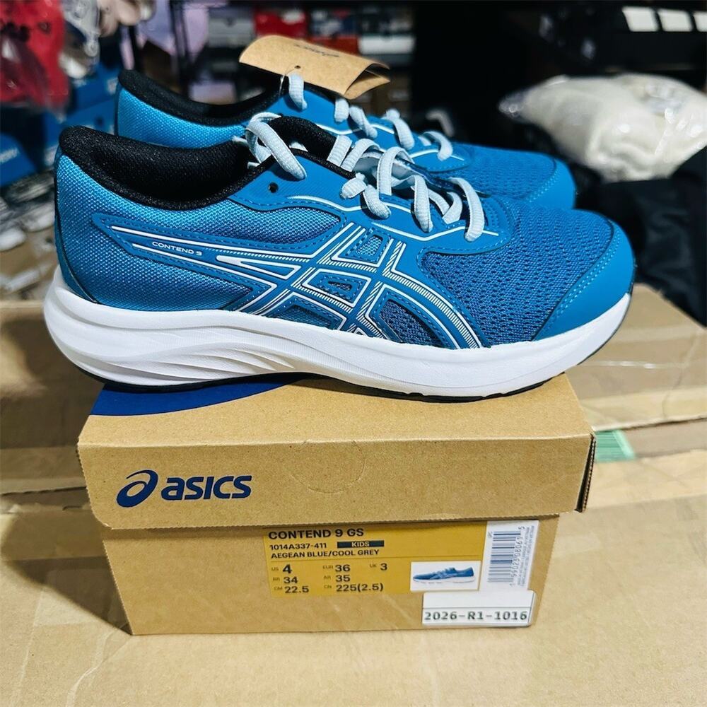 ASICS Contend 9 GS 'Aegean Blue/Cool Grey' 1014A337-411 | Youth 4 | NIB